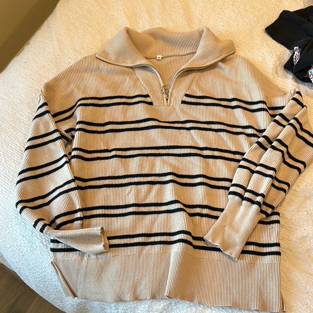 Striped oversized sweater